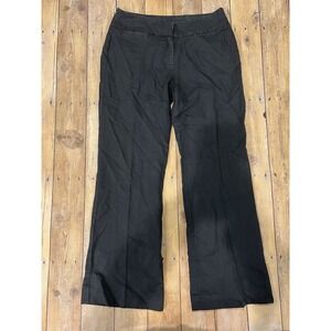 Eileen Fisher Linen Blend straight Leg Black Pants Women's sz 4